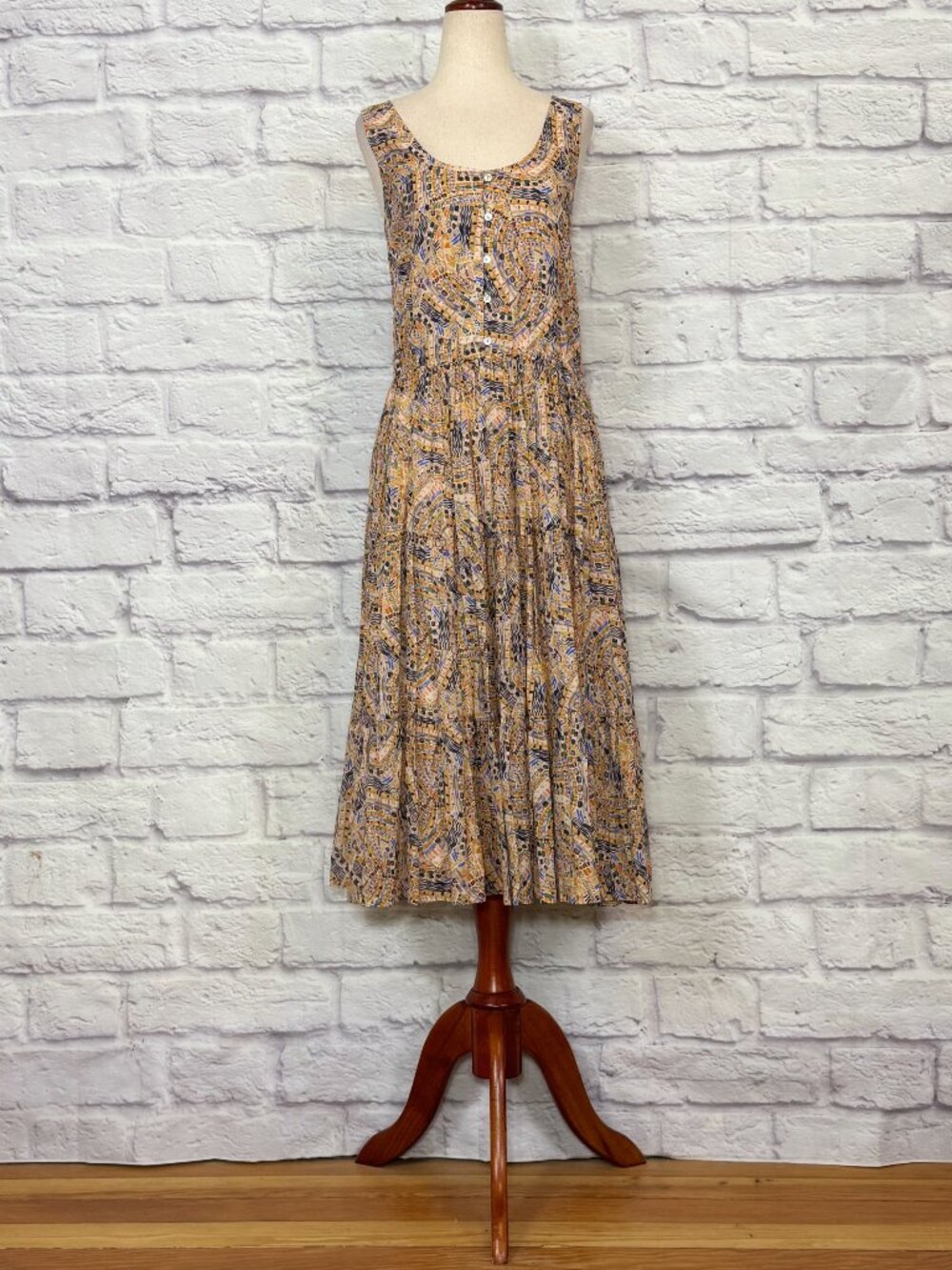 Anthropologie Dear John Mosaic Print Sleeveless Midi Dress